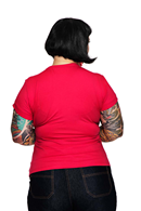 Jessica top Fuchsia - Hot pink short sleeve wrap top in viscose