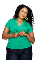 Jessica top Grön - Green short sleeve wrap top in viscose