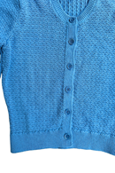 Sigrid cardigan Himmel - Light blue - knitted in organic cotton