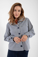 Danefae Prairie Stretch Canvas jacket Navy/Chalk - striped coat