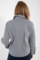 Danefae Prairie Stretch Canvas jacket Navy/Chalk - striped coat