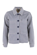 Danefae Prairie Stretch Canvas jacket Navy/Chalk - striped coat