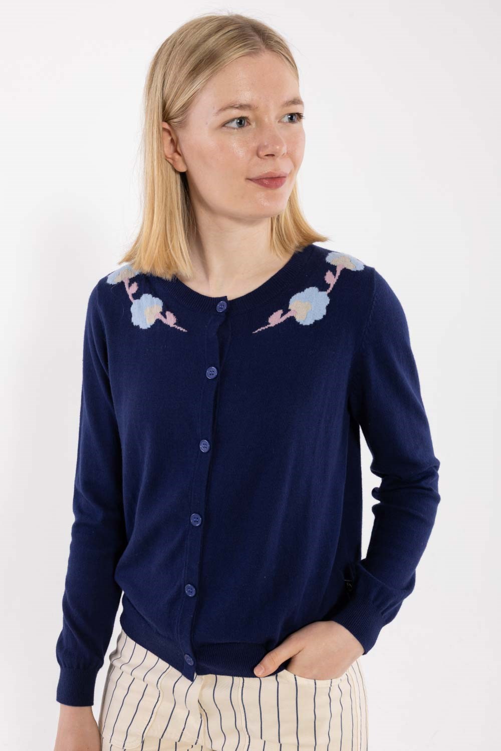 Life Wool-Mix cardigan dark blue