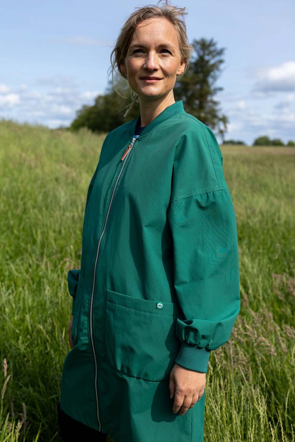 Danefae Himmel Midseason jacket teal green waterproof coat