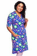 Cissi och Selma Organic jersey fabric Daisy Blå