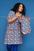 Monica klänning Klöver Orange