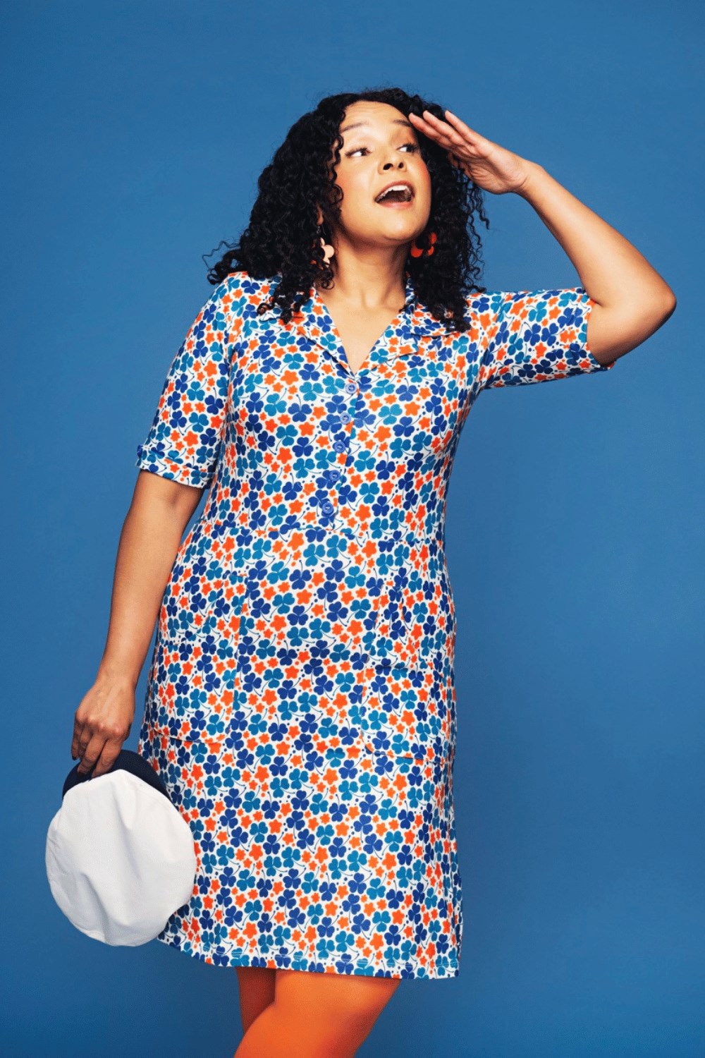 Monica klänning Klöver Orange