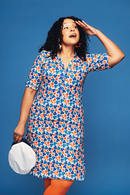 Monica klänning Klöver Orange