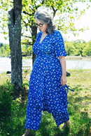 Josefine wrap dress Klöver Blå blue floral print