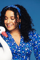 Hedda hairband Klöver Blå