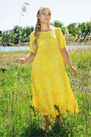 Ida dress Strandsten - Yellow summer dress in lyocell fabric