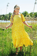 Ida dress Strandsten - Yellow summer dress in lyocell fabric