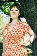 Jessica top Spaljé Orange - floral print wrap top in viscose