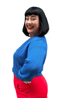 Sigrid cardigan Hav - Cornflower blue - Organic cotton