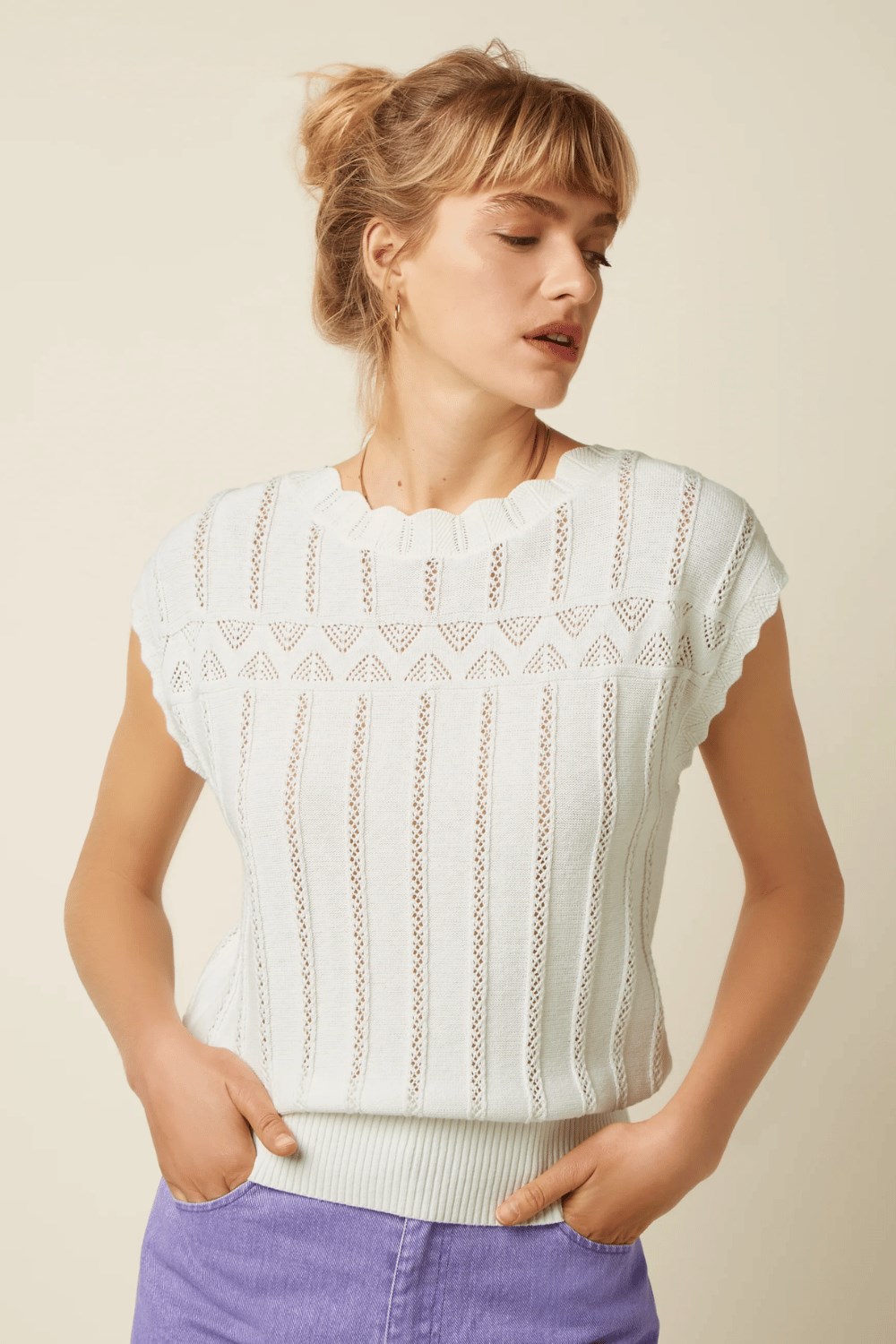 Liora topp Rocky Ajour white