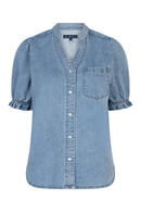 Victoria blus Denim lightblue