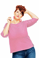 Cissi och Selma Vendela jersey top with pink stripes | breton top