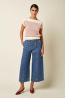 Melody Sailor Culotte Denim Blue Tint - Jeans