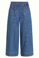 Melody Sailor Culotte Jeans - Denim Blue Tint