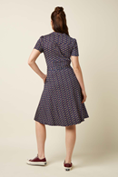 Sheeva klänning Fifi Mazarine - Blue geometric print shirt dress