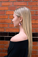 Earrings red flower - miniature book