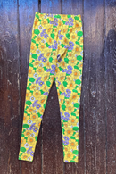 Lo leggings Humlesurr Gul - yellow flower print tights