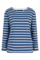 Terry stripe LS shirt jeans blue - Breton top