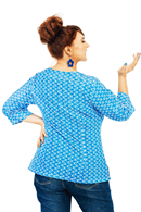 Vendela top Mört Blå