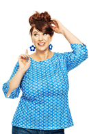 Vendela top Mört Blå