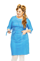 Doris dress Mört Blå