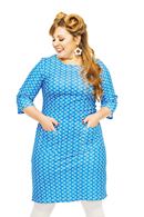 Doris dress Mört Blå