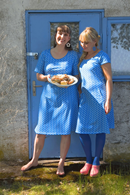 Magda dress Mört Blå