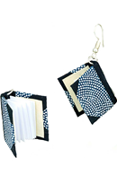 Bookie Earrings microdots - dotted miniature book