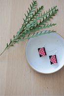Bookie Earrings Polkadot red - miniature book