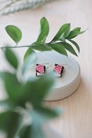 Bookie Earrings Polkadot red - miniature book