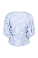 Balloonsleeve Stripe blus Blue