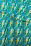 Cissi och Selma Organic Jersey fabric Ängsmark Turkos