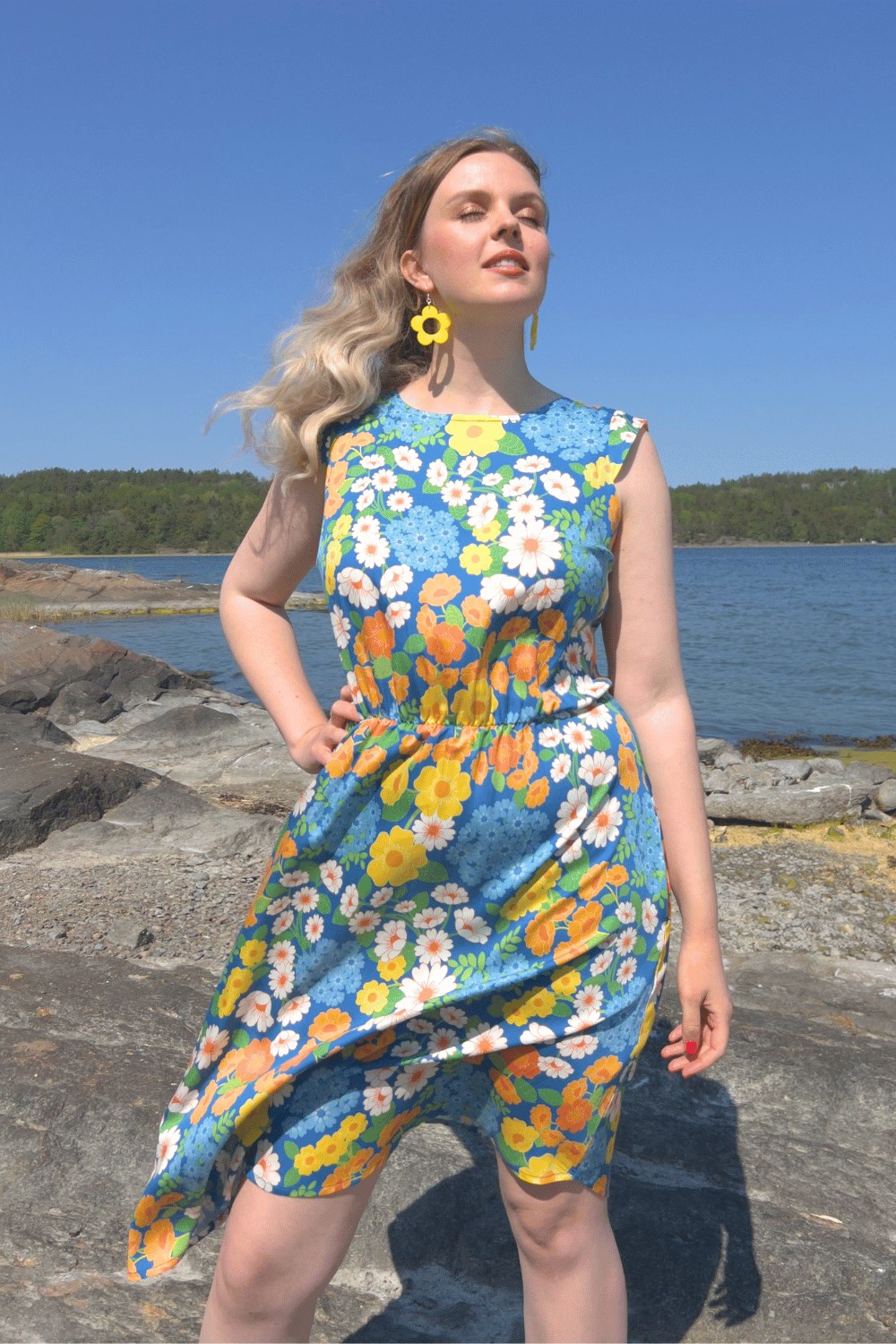 Malin dress Blomklasar | floral print summer dress