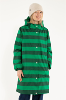 Danefae Edith raincoat jubilaeum - Striped green rain jacket
