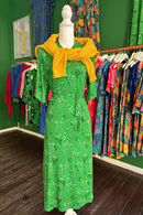 Sigrid kofta Citron - Gul stickad kofta i ekologisk bomull