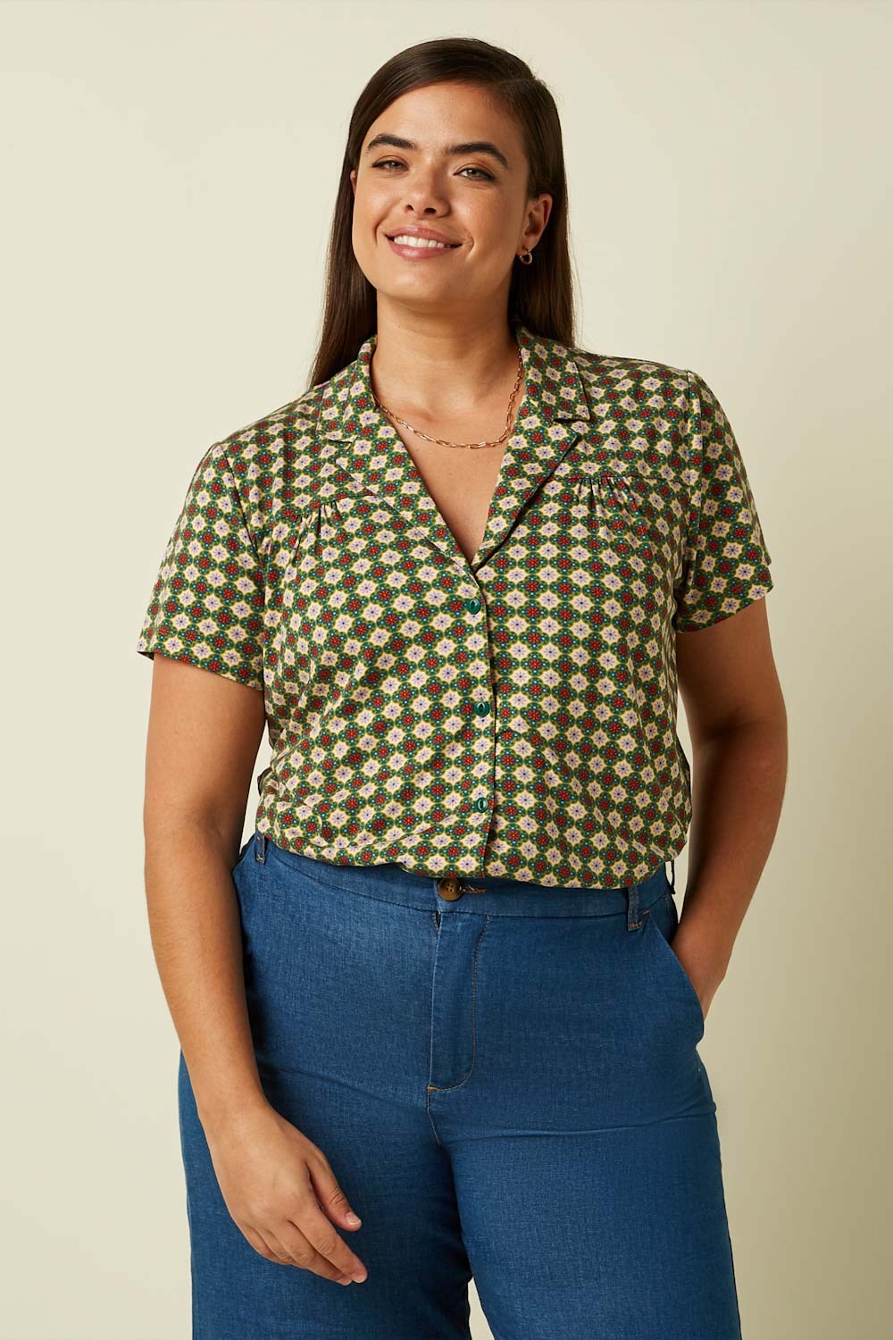 Tex blouse Jade ponderosa green