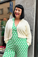 Cissi och Selma Jessica top Spaljé Grön - Green floral print wrap top in viscose