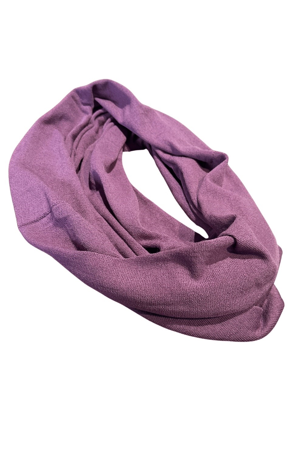 Wool tube scarf purple