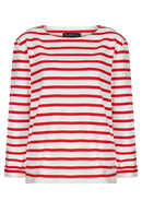 Terry stripe LS shirt red - Breton top