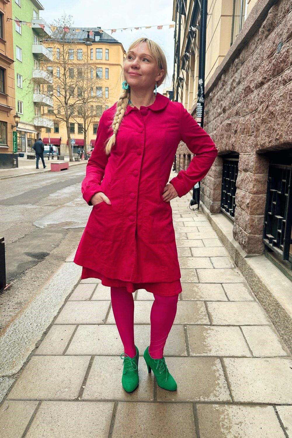 Cissi och Selma Berit coat manchester Rose - hot pink spring jacket