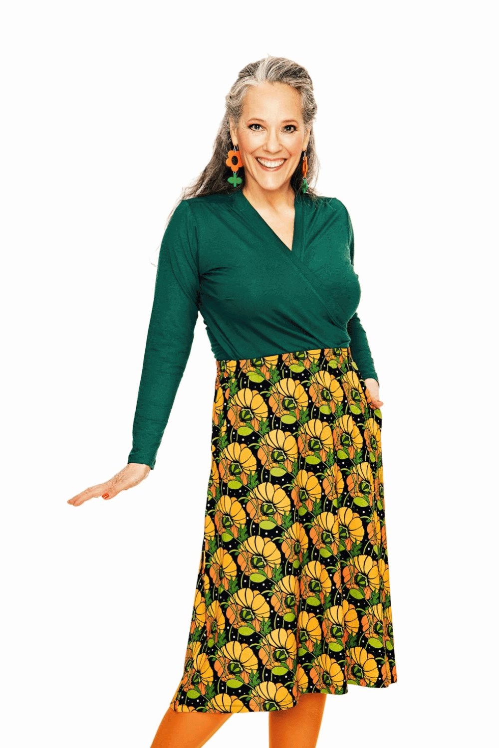 Lisa skirt Kronblad Senap