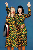 Helga dress Kronblad senap - yellow printed empire waist dress