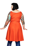 Saga dress Apelsin |  Orange retro summer dress with pockets
