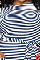 Cissi och Selma Doris dress with blue stripes - cotton jersey summer dress