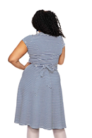Cissi och Selma Hilda dress with blue stripes - Women's summer dress in jersey cotton